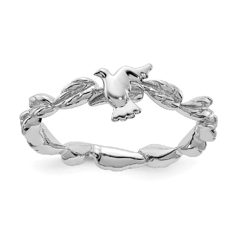 Jewelry Clearance Event – Last Chance For Stunning Deals Sterling Silver Rhodium Plated Stackable Dove Ring Jewelry Clearance Event – Last Chance For Stunning Deals Sterling Silver Rhodium Plated Stackable Dove Ring