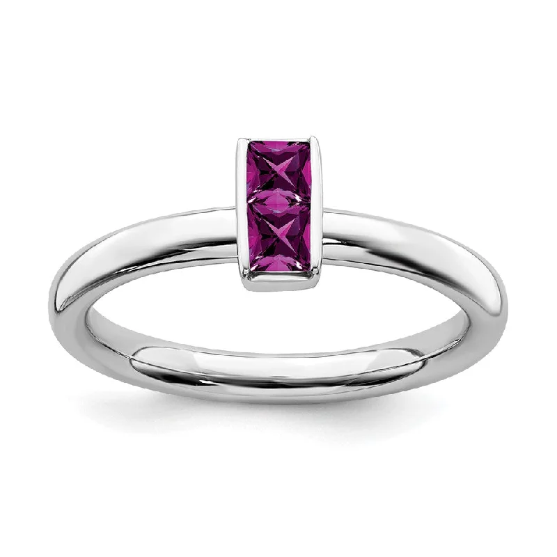 The Jewelry Sale You've Been Waiting For Is Here Sterling Silver Rhodolite Garnet 2 Stone Bar Stackable Ring The Jewelry Sale You've Been Waiting For Is Here Sterling Silver Rhodolite Garnet 2 Stone Bar Stackable Ring