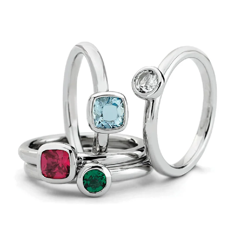 Premium Jewelry Now Available At Special Discounts Sterling Silver Stackable Vibrant Gemstone Quartet Ring Set Premium Jewelry Now Available At Special Discounts Sterling Silver Stackable Vibrant Gemstone Quartet Ring Set