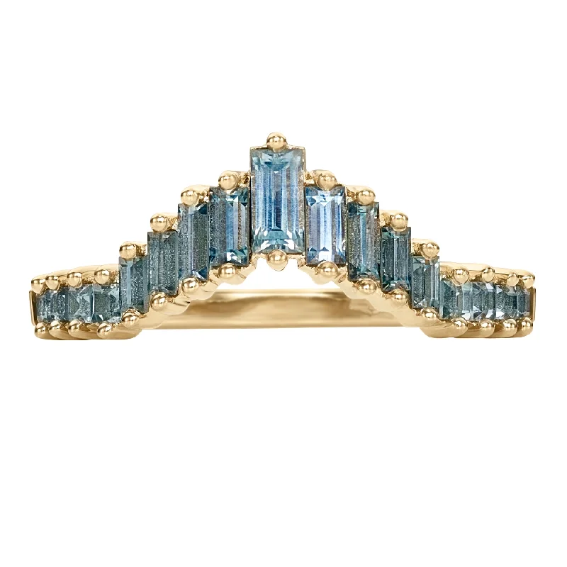 Beautiful Jewelry, Breathtaking Discounts – Hurry In Teal Sapphire Baguette Curved Tiara Ring Beautiful Jewelry, Breathtaking Discounts – Hurry In Teal Sapphire Baguette Curved Tiara Ring