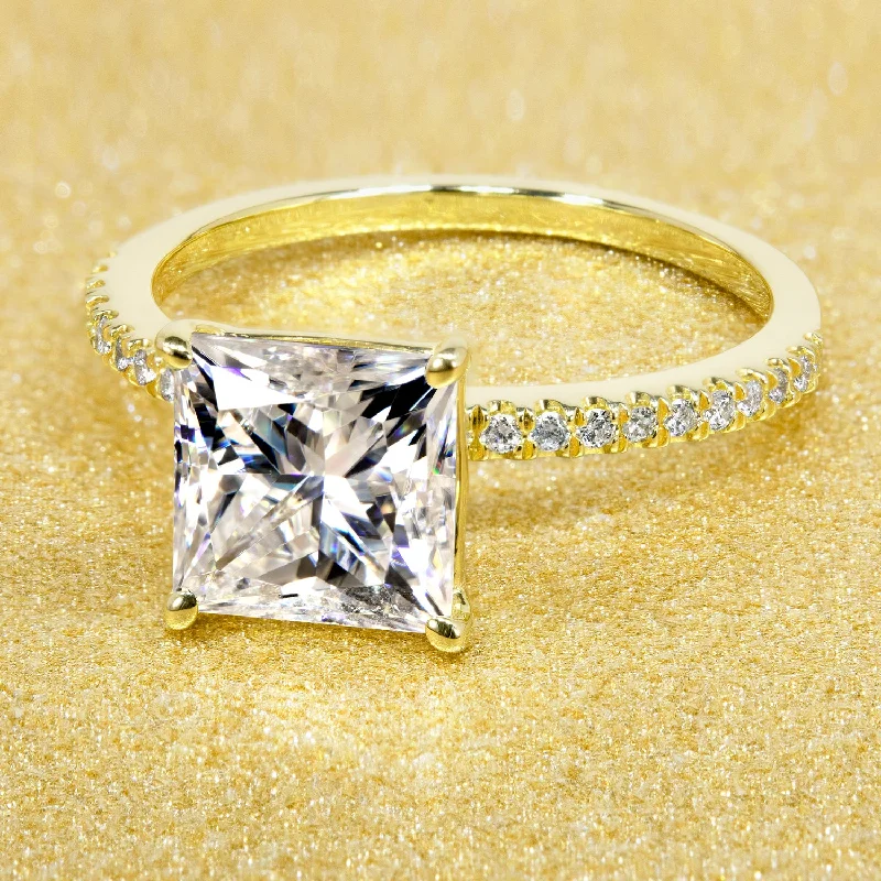 Once-A-Year Jewelry Sale – Grab Your Favorites Now The Seren, 2ct Princess-cut Minimalistic Slim Ring Once-A-Year Jewelry Sale – Grab Your Favorites Now The Seren, 2ct Princess-cut Minimalistic Slim Ring