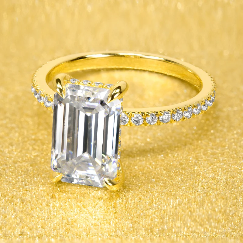 Affordable Elegance – Special Jewelry Sale Now Live The Stella, 3ct Elongated Emerald-cut Hidden Halo Ring Affordable Elegance – Special Jewelry Sale Now Live The Stella, 3ct Elongated Emerald-cut Hidden Halo Ring