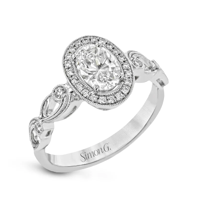 Flash Sale On Stunning Jewelry – Don't Miss Out Oval-Cut Halo Engagement Ring In 18k Gold With Diamonds