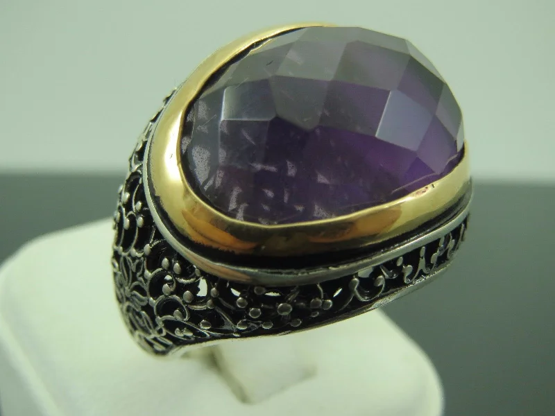 Flash Sale On Exquisite Jewelry – Don't Miss Out Turkish Handmade Jewelry 925 Sterling Silver Amethyst Stone Mens Rings Flash Sale On Exquisite Jewelry – Don't Miss Out Turkish Handmade Jewelry 925 Sterling Silver Amethyst Stone Mens Rings