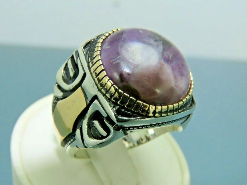 Luxury Jewelry At Budget-Friendly Prices – Grab Yours Now Turkish Handmade Jewelry 925 Sterling Silver Amethyst Stone Men's Rings