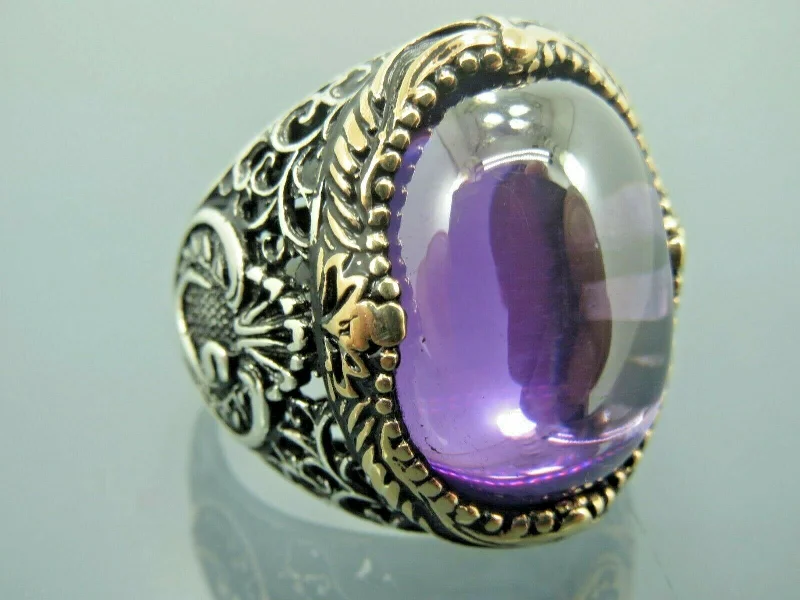 Get The Jewelry You Love At A Price You Love Turkish Handmade Jewelry 925 Sterling Silver Amethyst Stone Men's Rings Get The Jewelry You Love At A Price You Love Turkish Handmade Jewelry 925 Sterling Silver Amethyst Stone Men's Rings
