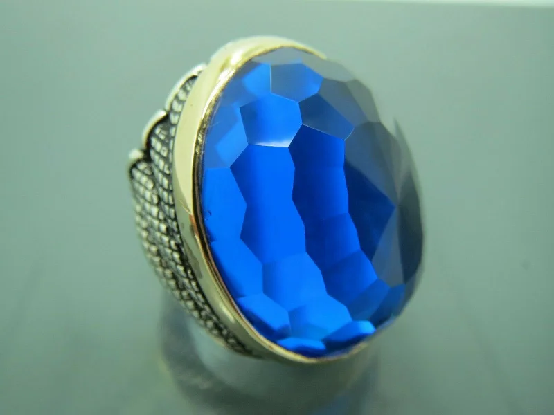 Eco-Friendly Sustainable Jewelry For Conscious Buyers Turkish Handmade Jewelry 925 Sterling Silver Aquamarine Stone Mens Rings Eco-Friendly Sustainable Jewelry For Conscious Buyers Turkish Handmade Jewelry 925 Sterling Silver Aquamarine Stone Mens Rings