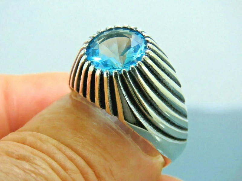 Limited Stock On Premium Jewelry At Low Prices Turkish Handmade Jewelry 925 Sterling Silver Aquamarine Stone Mens Rings Limited Stock On Premium Jewelry At Low Prices Turkish Handmade Jewelry 925 Sterling Silver Aquamarine Stone Mens Rings