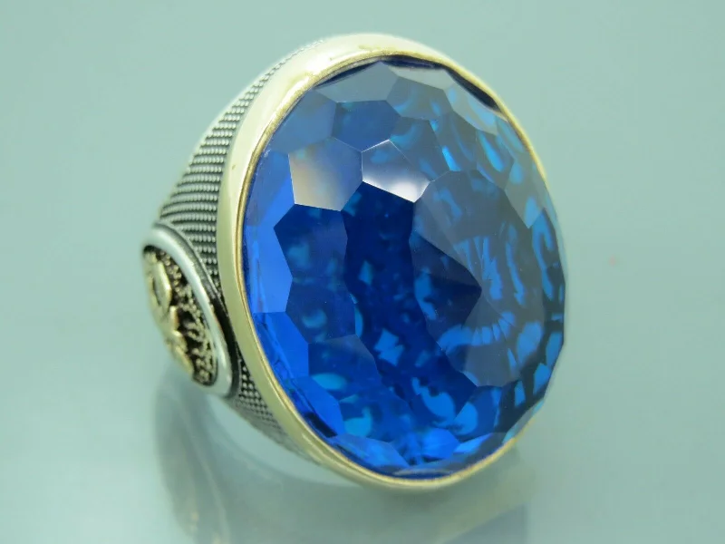 Personalized Engraved Jewelry For Meaningful Gifts Turkish Handmade Jewelry 925 Sterling Silver Aquamarine Stone Mens Rings Personalized Engraved Jewelry For Meaningful Gifts Turkish Handmade Jewelry 925 Sterling Silver Aquamarine Stone Mens Rings