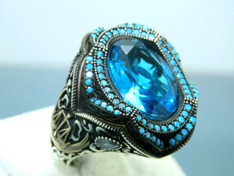 Save On Luxury Jewelry Pieces – Limited-Time Offers Turkish Handmade Jewelry 925 Sterling Silver Aquamarine Stone Mens Rings Save On Luxury Jewelry Pieces – Limited-Time Offers Turkish Handmade Jewelry 925 Sterling Silver Aquamarine Stone Mens Rings