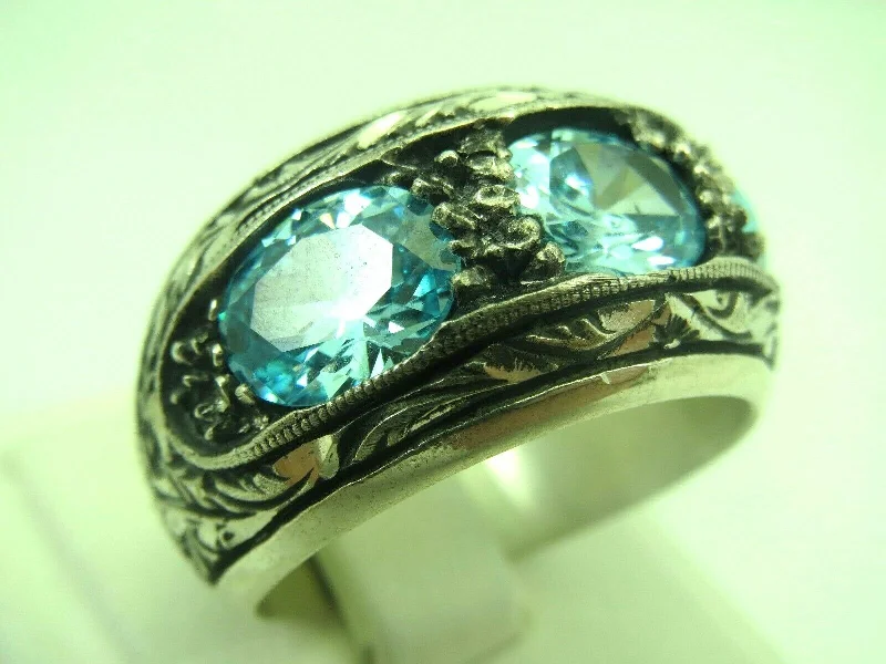 Grab Stylish Jewelry Before The Sale Ends Turkish Handmade Jewelry 925 Sterling Silver Aquamarine Stone Mens Rings Grab Stylish Jewelry Before The Sale Ends Turkish Handmade Jewelry 925 Sterling Silver Aquamarine Stone Mens Rings