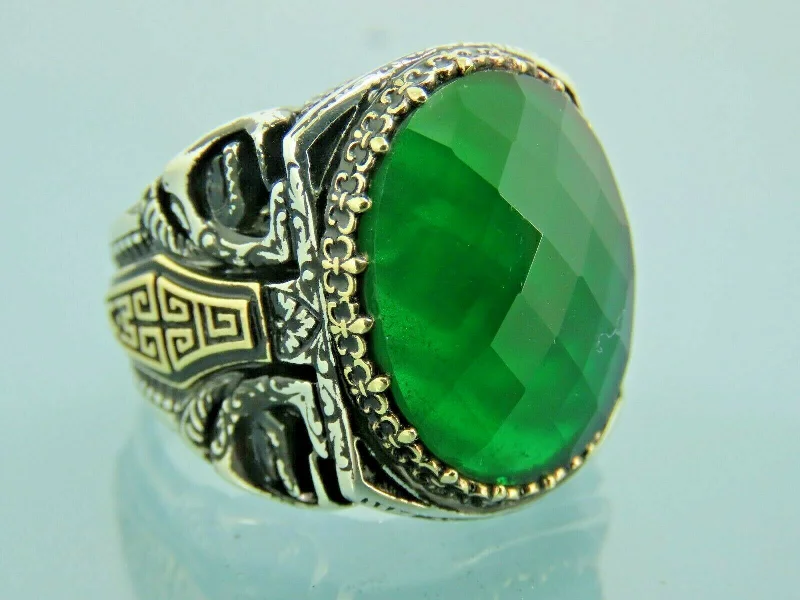Affordable Glamour – Premium Jewelry For Less Turkish Handmade Jewelry 925 Sterling Silver Emerald Stone Mens Rings Affordable Glamour – Premium Jewelry For Less Turkish Handmade Jewelry 925 Sterling Silver Emerald Stone Mens Rings