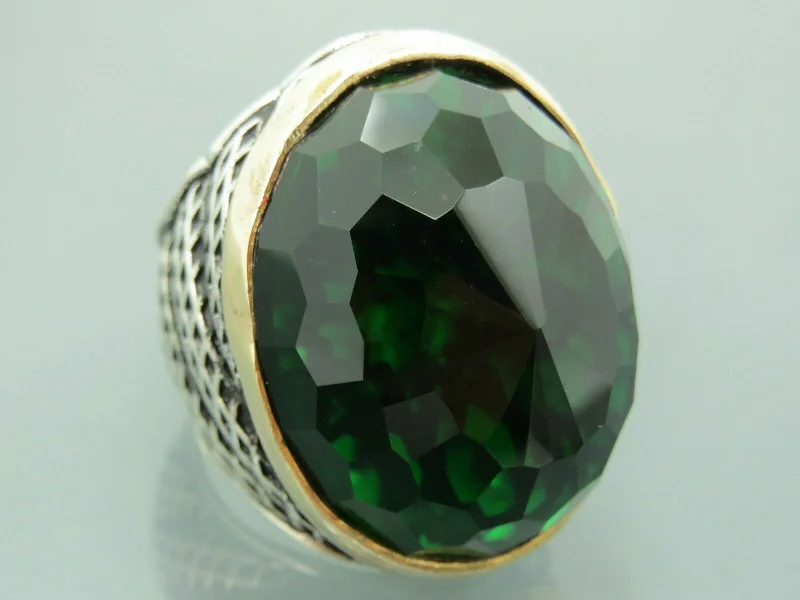 Luxury Handcrafted Jewelry For Elegant Looks Turkish Handmade Jewelry 925 Sterling Silver Emerald Stone Mens Rings Luxury Handcrafted Jewelry For Elegant Looks Turkish Handmade Jewelry 925 Sterling Silver Emerald Stone Mens Rings