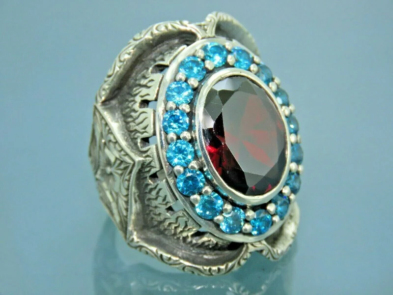 Elegant Jewelry At Unbeatable Offers – Shop Before It's Gone Turkish Handmade Jewelry 925 Sterling Silver Garnet Stone Mens Rings