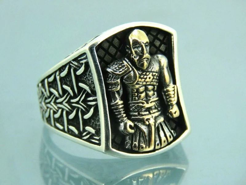 Fashion-Forward Geometric Jewelry For Contemporary Style Turkish Handmade Jewelry 925 Sterling Silver Legionary Design Men's Rings Fashion-Forward Geometric Jewelry For Contemporary Style Turkish Handmade Jewelry 925 Sterling Silver Legionary Design Men's Rings