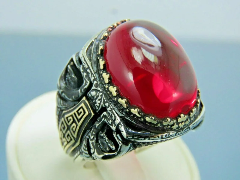 Dazzle In Elegance With Our Biggest Jewelry Sale Turkish Handmade Jewelry 925 Sterling Silver Ruby Stone Mens Rings Dazzle In Elegance With Our Biggest Jewelry Sale Turkish Handmade Jewelry 925 Sterling Silver Ruby Stone Mens Rings