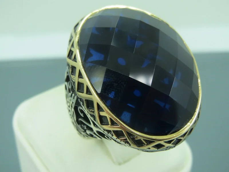 Elegant Rose Gold Jewelry For A Stylish Touch Turkish Handmade Jewlry 925 Sterling Silver Sapphire Stone Mens Rings