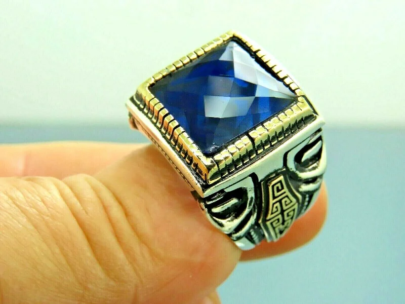 Luxury Jewelry Without The Luxury Price Tag Turkish Handmade Jewelry 925 Sterling Silver Sapphire Stone Mens Rings Luxury Jewelry Without The Luxury Price Tag Turkish Handmade Jewelry 925 Sterling Silver Sapphire Stone Mens Rings