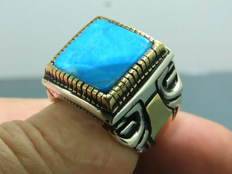 Last Chance To Shop High-End Jewelry At Markdown Prices Turkish Handmade Jewelry 925 Sterling Silver Turquoise Stone Mens Rings Last Chance To Shop High-End Jewelry At Markdown Prices Turkish Handmade Jewelry 925 Sterling Silver Turquoise Stone Mens Rings