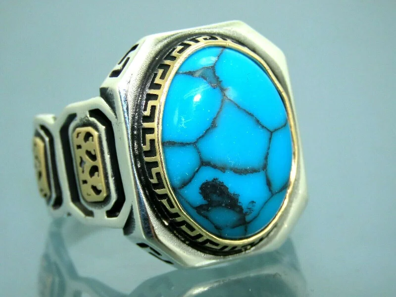 Sparkle More For Less – Jewelry Sale Happening Now Turkish Handmade Jewelry 925 Sterling Silver Turquoise Stone Mens Rings