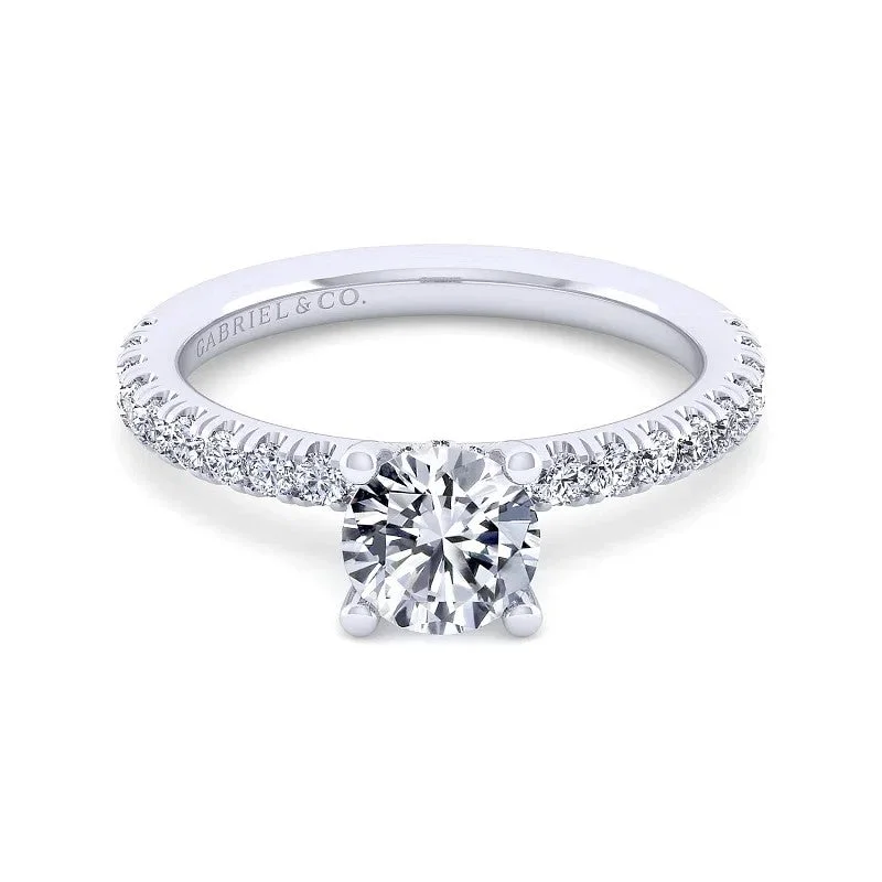 Special Deals On Handcrafted And Designer Jewelry Ulani - 14K White Gold Round Diamond Engagement Ring (Setting Only) Special Deals On Handcrafted And Designer Jewelry Ulani - 14K White Gold Round Diamond Engagement Ring (Setting Only)