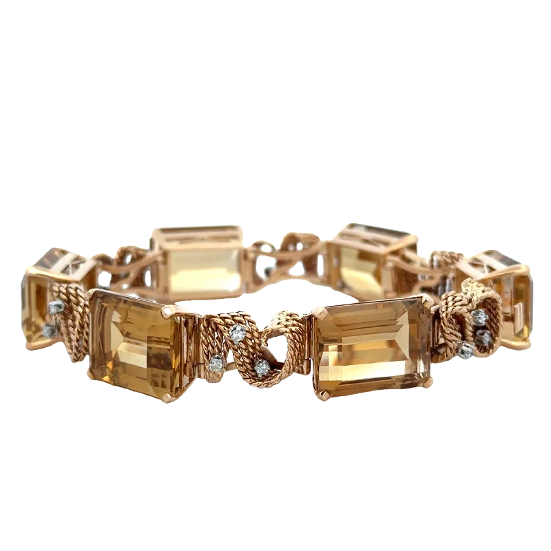 Don't Miss Out On Jaw-Dropping Jewelry Discounts Vintage Mid-Century Citrine and Diamond Bracelet in 18k yellow Gold Don't Miss Out On Jaw-Dropping Jewelry Discounts Vintage Mid-Century Citrine and Diamond Bracelet in 18k yellow Gold