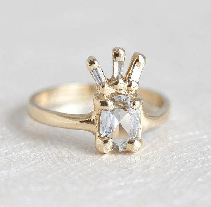 Eco-Friendly Sustainable Jewelry For Conscious Buyers White Sapphire Ring, Unique Diamond Ring Eco-Friendly Sustainable Jewelry For Conscious Buyers White Sapphire Ring, Unique Diamond Ring