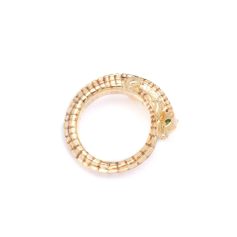 Fashion-Forward Jewelry At Exclusive Discounts Alligator Pinky 18K Gold Ring w. Tsavorites Fashion-Forward Jewelry At Exclusive Discounts Alligator Pinky 18K Gold Ring w. Tsavorites