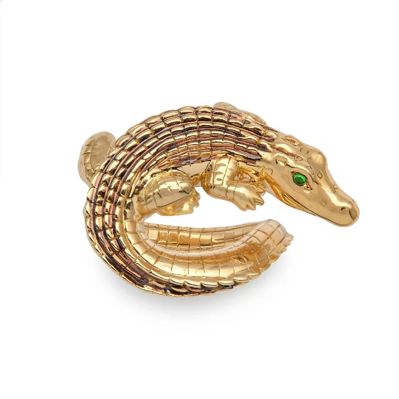 Jewelry Flash Sale – Stylish Designs At Unbeatable Rates Alligator Twist 18K Gold Ring w. Tsavorite Jewelry Flash Sale – Stylish Designs At Unbeatable Rates Alligator Twist 18K Gold Ring w. Tsavorite