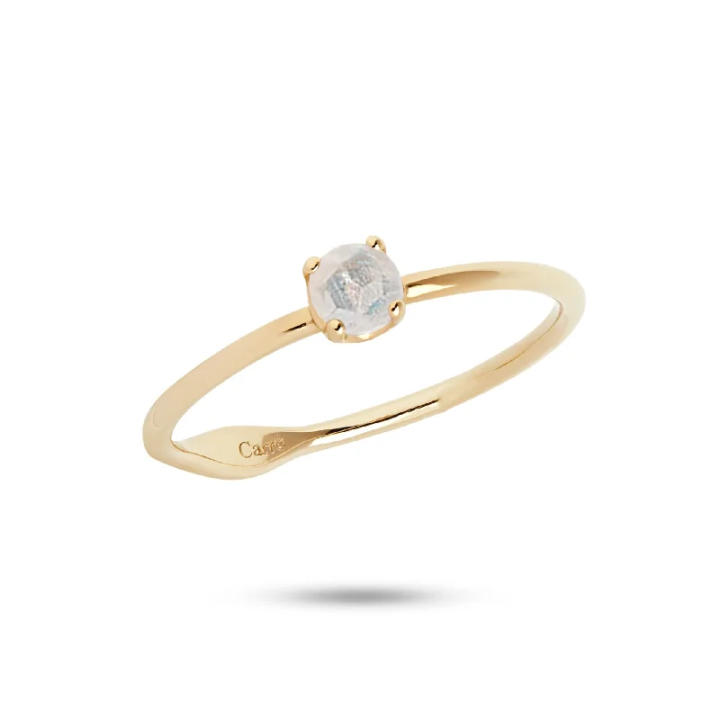 Affordable Luxury Jewelry For Every Occasion 10K Gold Ring w. Moonstone