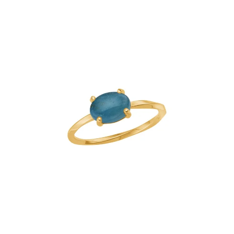 Elegant Jewelry Pieces At Unbelievable Prices 10K Gold Ring w. Aquamarine