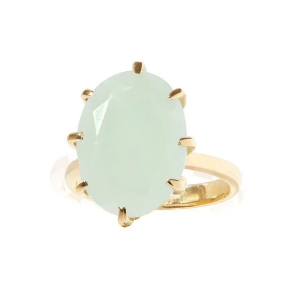 Unique Jewelry For Less – Shop The Sale Now Green 18K Gold Ring w. Aquamarine