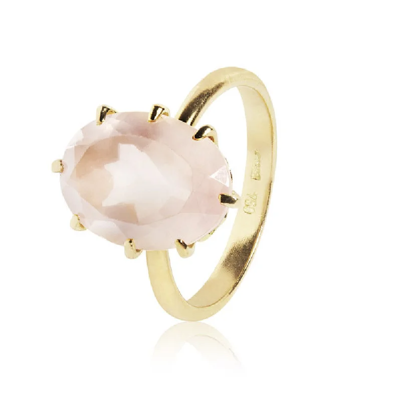 The Perfect Accessory For Less – Jewelry Sale Live Pink 18K Gold Ring w. Quartz