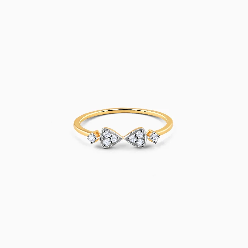 Fashion-Forward Jewelry At Incredible Prices Gold Bow tie Diamond Ring