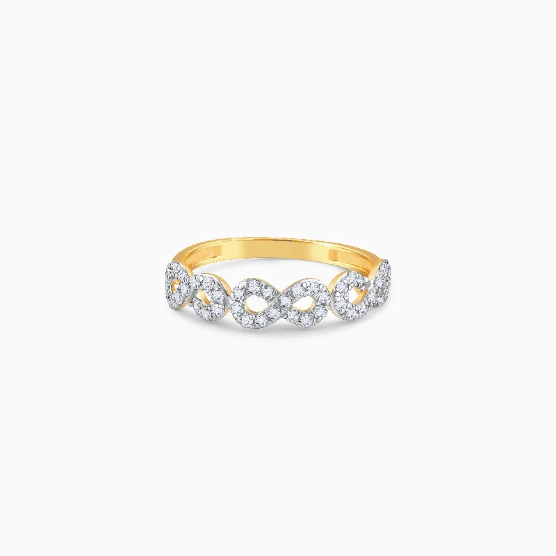 Limited-Stock Jewelry Sale – Once It's Gone, It's Gone Gold Classic Infinito Diamond Ring Limited-Stock Jewelry Sale – Once It's Gone, It's Gone Gold Classic Infinito Diamond Ring