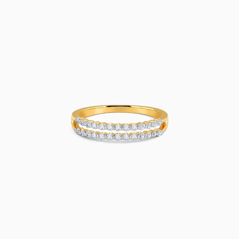 Chic, Trendy, And Affordable Jewelry Sale Gold Double Delight Diamond Ring