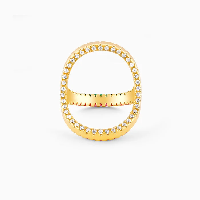 Discounted Luxury Jewelry – Shine Without The Splurge Golden Three-way Statement Ring Discounted Luxury Jewelry – Shine Without The Splurge Golden Three-way Statement Ring