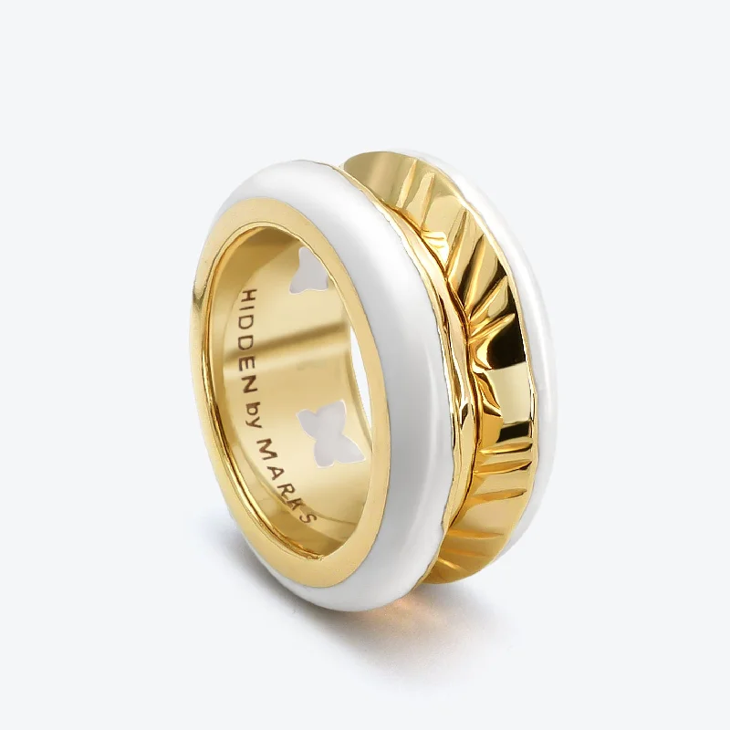 Modern Jewelry At Exclusive Discounts – Shop Today Antarctica 18K Gold Ring w. White enamel Modern Jewelry At Exclusive Discounts – Shop Today Antarctica 18K Gold Ring w. White enamel