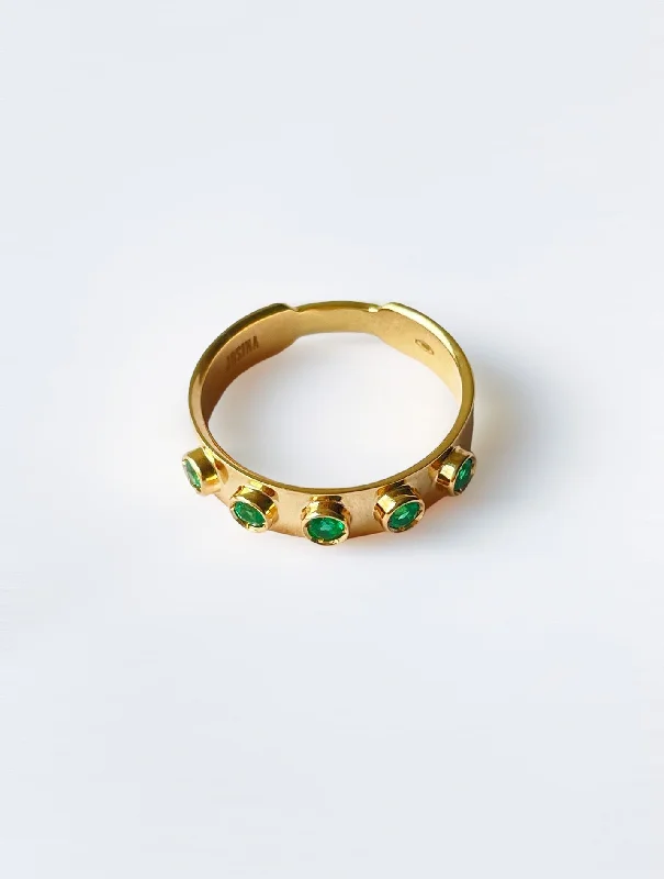 Flash Sale On Stunning Jewelry – Limited Stock Available Jabbar 18K Gold Ring w. Emeralds Flash Sale On Stunning Jewelry – Limited Stock Available Jabbar 18K Gold Ring w. Emeralds