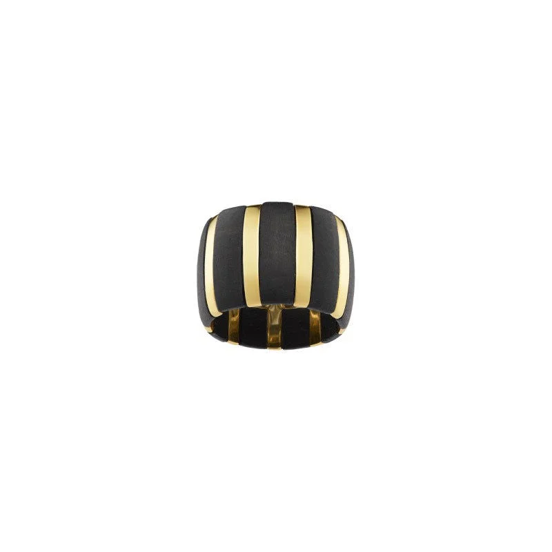 Limited-Stock Jewelry Clearance – Grab Your Favorites Now Isadora Striped 18K Gold Ring Limited-Stock Jewelry Clearance – Grab Your Favorites Now Isadora Striped 18K Gold Ring