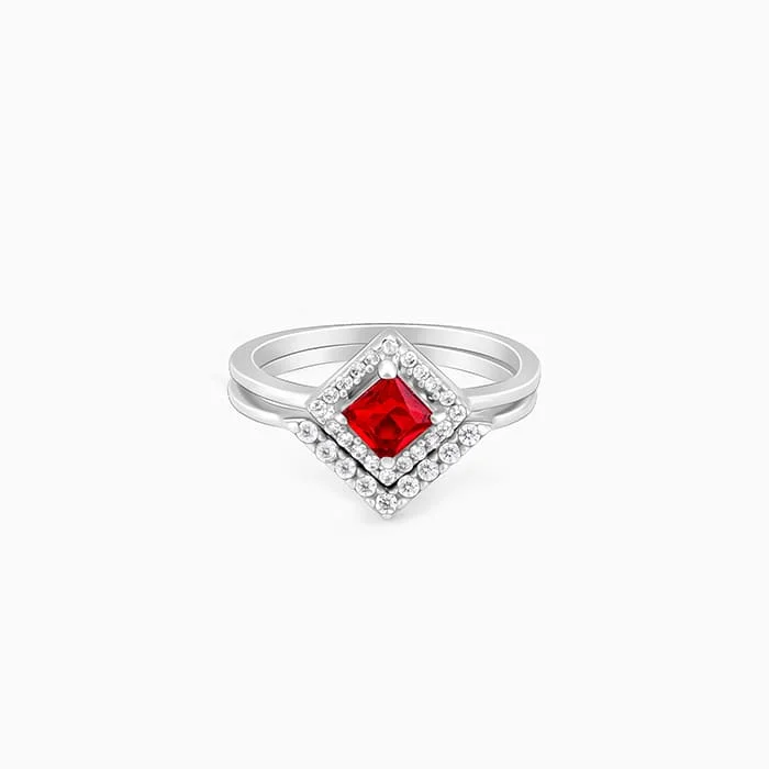Shop Fine Jewelry With Amazing Deals Silver Princess in Red Ring