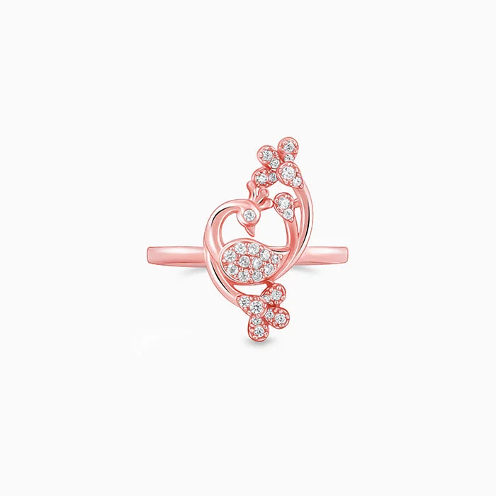 Shop High-Quality Jewelry At Jaw-Dropping Discounts Rose Gold Mayil Ring
