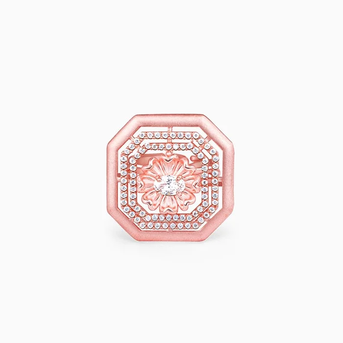 Limited-Time Offer On Elegant Jewelry Pieces Rose Gold Sunflower Octagon Ring