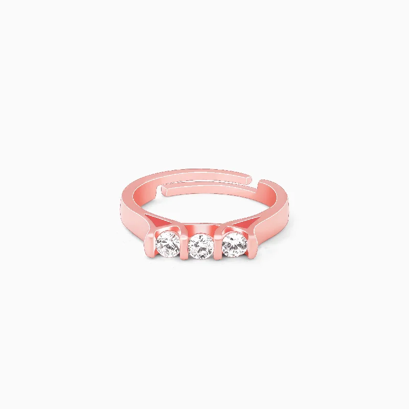 High-Quality Jewelry At A Fraction Of The Cost Rose Gold Triple Shine Ring