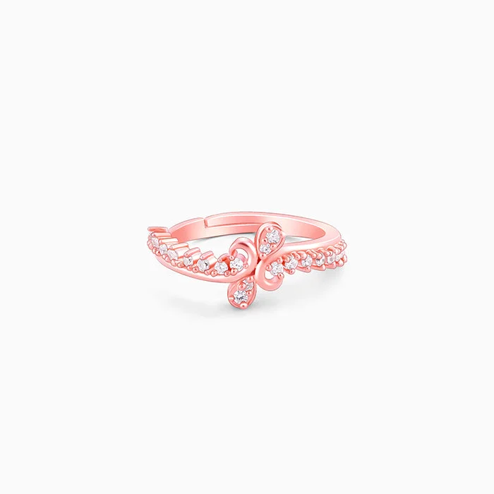 High-End Sparkle, Low-End Prices – Shop Now Rose Gold Verve Ring