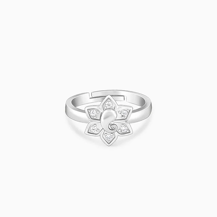 Flash Sale On Exquisite Jewelry – Don't Miss Out Silver Ganesha Floral Ring