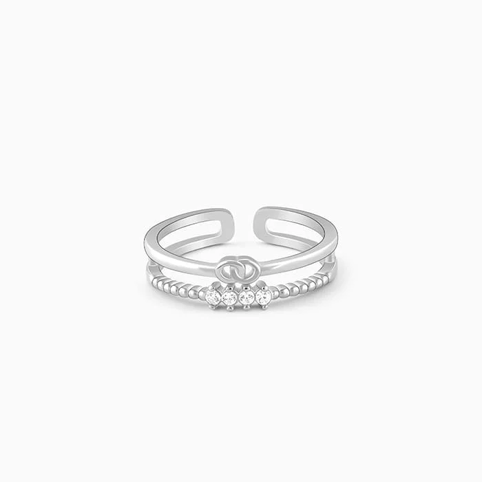 Affordable Elegance – Premium Jewelry At Special Prices Silver Interlocked Ring