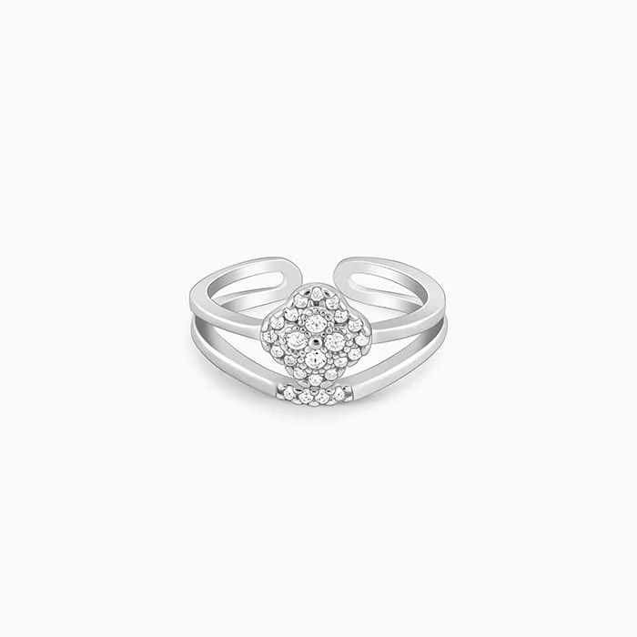 Don't Miss Our Biggest Jewelry Sale Of The Season Silver Rounded Rhombus Ring
