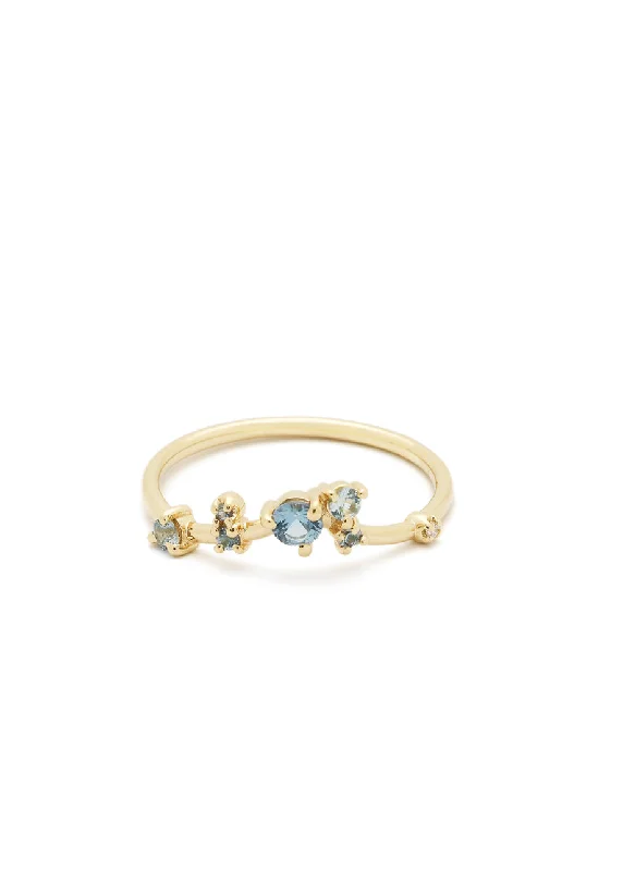 Your Perfect Accessory At The Perfect Price Organic Triangle 14K Gold Ring w. Sapphire Your Perfect Accessory At The Perfect Price Organic Triangle 14K Gold Ring w. Sapphire