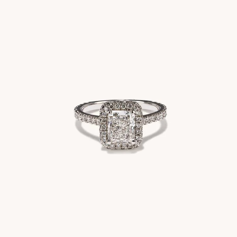 Celebrate With Sparkle – Jewelry Sale Now Live 1.51 Radiant Natural Diamond Engagement Ring with 2D Halo Celebrate With Sparkle – Jewelry Sale Now Live 1.51 Radiant Natural Diamond Engagement Ring with 2D Halo